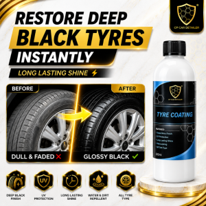 【CP CAR Detailer】Tyre Coating 500ml Cream Type Wax Tayar Kilat Plastic Wax Deep Gloss Finish