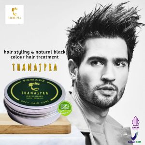 Minyak penghitam rambut uban permanen Thanajpra pomade waterbased perawatan rambut herbal alami