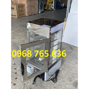 Tủ hấp trưng bày bánh bao 5 tầng kính 2 lớp chịu nhiệt siêu bền