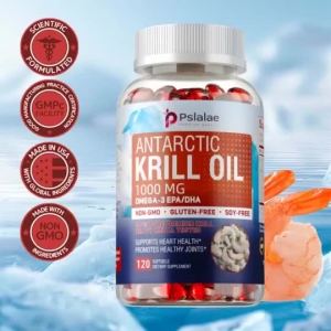 Pslalae ANTARCTIC KRILL OIL Provides heart health and joint health maximum strength - 30/60/120 Softgels
