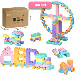 Jojotoy 520PCS Mainan Balok Meja Theme Mobil Mainan Brick Balok Susun Anak Diy Bahan Abs Kuat Tahan Lama