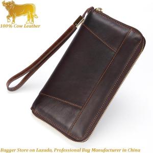 Royal Bagger New Fashion Long Wallet For Men Genuine Cow Leather Fashion Casual Clutch Bags Business Large Capacity Purse
