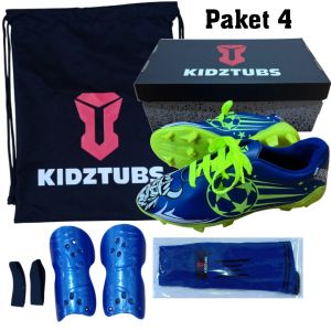 KIDZTUBS Sepatu Bola Anak Paket Komplit Sepatu Bola Tas Skin Deker Kaos Kaki Usia 6-10 Tahun Size 28 29 30 31 32 33 34 35 36 37 KDZ1656122024