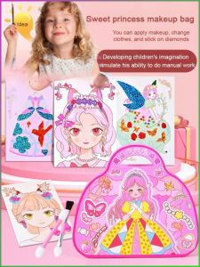 Cosmetic Bag Replacement Delicate Makeup Cosmetic Case Glitter Sticker Detachable and Portable