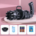 Electric Automatic Gatling Bubble Blower Gun Toy 8 Holes Electric Bubble Gun Machine For Outdoor Toy for Kids. 