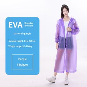 Hangdian EVA tái sử dụng áo mưa cho du lịch ngoài trời-đầy đủ cơ thể áo pon-sô chống thấm nước với thiết kế vòng bít có thể điều chỉnh