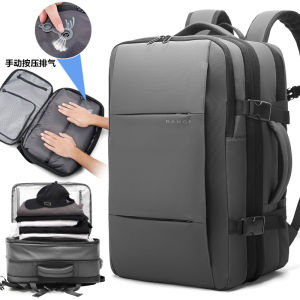Bange Mens Large Capacity Business Travel Vacuum Storage Backpack Weightable Computer Bag Expandable Shoulder Bag Casual Travel Business Trip Bag