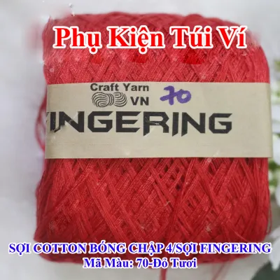 Cotton bóng chập 4/ sợi fingering làm đồ handmade (01-95)