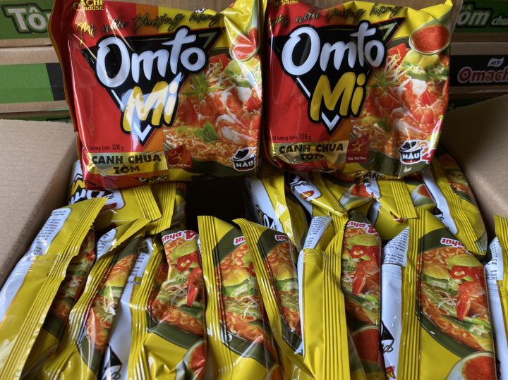 Thùng 16 Gói Mì OMACHI Hàng mới OMTOMI Mì Canh chua tôm | Lazada.vn