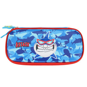 คลิปวิดีโอ Great White Shark กล่องดินสอสำหรับกล่องปากกาลายการ์ตูนสุดหรูอุปกรณ์เครื่องเขียนน่ารักๆสินค้าสำนักงาน3D