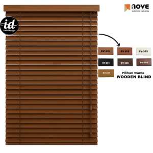 Woden Blind Kayu Asli Premium Tirai Venetian Kayu Minimalis Gorden Jendela Rumah & Kantor