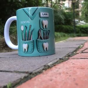 [Custom Dentist Mug]Personalized Dentist Coffee Cup with Name & Logo 11oz Ceramic Doctor Water Mug Gift for Dentist2026