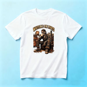 Garage Hobby Casual T Shirt Men Vintage Skeleton Mechanic Graphic Waiting On Parts Funny Slogan Outdoor Daily Tee