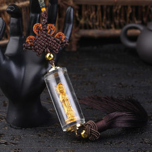 已开光 Buddha Avalokitesvara Pendant Ornament Car Interior Pendant Gold-plated Buddha Mirror Pendant 观音汽车挂件佛像饰品车内吊饰后视镜挂饰车载摆件保平安符男女士