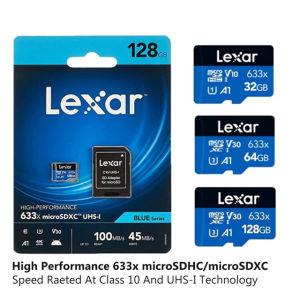 🔥100%Original Product+FREE Shipping+Free Send adapter+card reader🔥LEXAR HIGH PERFORMANCE 633X MICROSDHC / MICROSDXC UHS-I MICRO SD TF MEMORY CARD 32GB / 64GB / 128GB/256GB/1TB/2TB