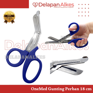 OneMed Gunting Perban / Gunting Verban / Lister Bandage Plaster Scissors 18 cm Tajam Bergerigi