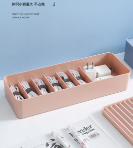 ⭐BIGMAYO⭐(Free Rope) Colorful Wire Cable Storage Box Cable Organizer Space Saver Desktop Organiser With Cover 线缆收纳盒
