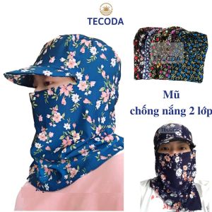 Mũ nón chống nắng 2 lớp thun hoa nhí vành nhỏ mềm mịn mát TECODA MVN06