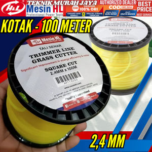 HNL H&L HL Senar Mesin Potong Rumput Grass Weed Trimmer Line 24 mm Kotak 100m Square 100 Meter