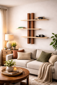 industrial wall shelf Scandinavian wall shelf aesthetic room decor shelf vertical wall shelf design layered wall shelf stackable wall shelf geometric wall shelf floating shelf with bracket kitchen wall shelf organizer bedroom wall shelf display shelf for