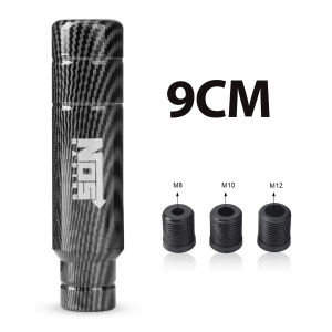 5 Speed Gear Shift Knob Universal 9 13 18CM Carbon Fiber Style 8MM 10MM 12MM Shape Manual Transmission Shifter Lever Knob