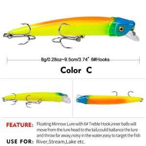 Umpan Lure Minnow Floating Umpan Ikan  Casting Lure Umpan Uk 9 Cm - Umpan Pancing