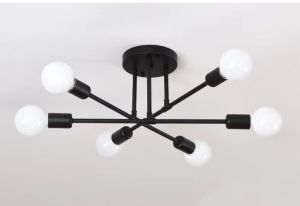 LED lamp ceiling lamp simple personality light home lamp creative study indoor iron lamp Available in black and gold Multi head Metal ceiling lamp Nordic bedroom childrens room lamp