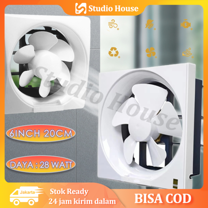 6 INCH CEILING EXHAUST fan Tahan Air Bisu Kamar Mandi Extractor 6" (20