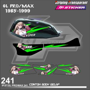 GL PRO/MAX 1985-1999(COD) STIKER STRIPING MOTOR HONDA GL PRO/MAX 1985-1999 HOLOGRAM DAN TRANSPARAN
