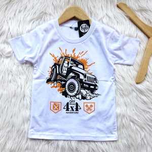 KFS 101 Kaos Distro Anak Laki Laki  Jeep Of Road Keren Katun Premium Estimasi Usia 1-13 Tahun