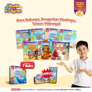 PAKET 7 BUKU Kisah Hewan-Hewan yang Diceritakan dalam Al-Quran PLUS Video Audio Cerita Anak Original