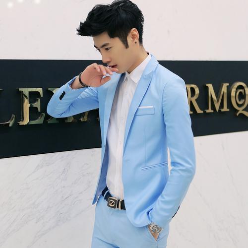 Pre-Order] Korean Style Men Coat Collection 157-6056 (Sky Blue