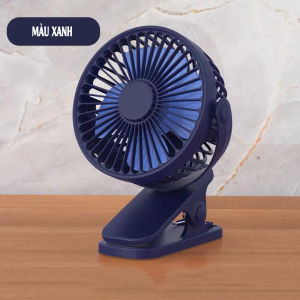 [Voucher 50K| 25.06 29.06] Quạt mini kẹp để bàn sạc tích điện không chổi than chạy cực êm nhiều màu sắc My Home DN036