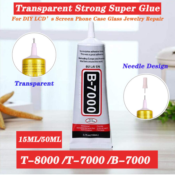 Glue for DIY Case for iPhone 13 Pro 1PCS 15ml 50ml Multi Purpose B7000 Glue for iPhone 12 Max Screen Transparent Strong Super Glue T 8000 Multipurpose High Performance Industrial Glue Adhesive For DIY