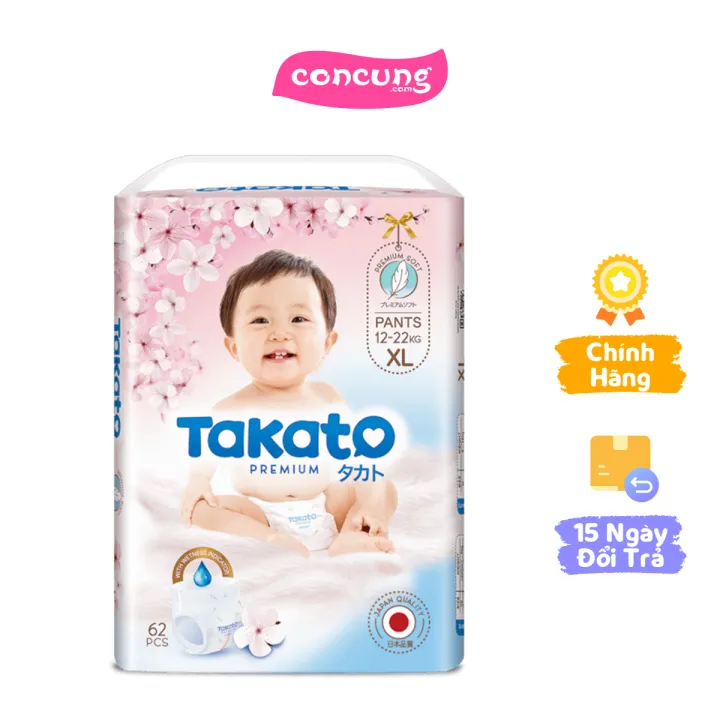 Tã quần Takato siêu mềm mại (XL, 62 miếng)