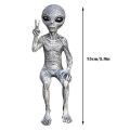 DUOJI Alien Outer Space Pose Skeleton Space Alien Statue Martians Decoration Body Figure Toy Skull Human Model Mr. Bones Skeleton Figures Skeleton Body. 