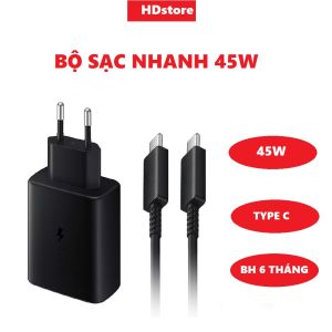 Bộ sạc nhanh Samsung 45W dây Type C to Type C hỗ trợ sạc nhanh Full dòng các máy Samsung