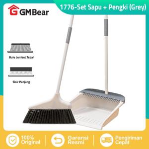 GM Bear Set Sapu Pengki Lantai Rumah 1776 Sapu dan Pengki Serokan Sampah / Broom Dustpan Set Clean
