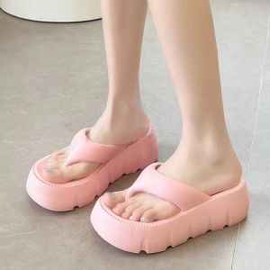 [Free Shipping] Womens Summer Outdoor Flip-Flops New Ins Trendy Fashion Thick-Soled High-Heeled Beach Non-Slip Sandals