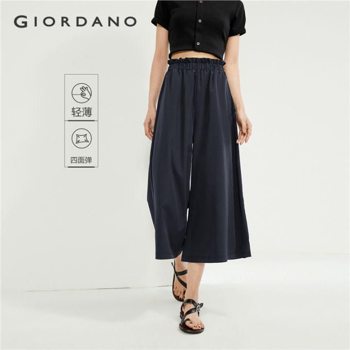 GIORDANO Women Pants 4-Way Stretch Bud Elastic Waist Skirt Pants