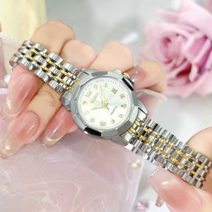 FCOLEVS Fragrance Watch For Women Waterproof Original Quartz Calendar Luminous Silver Gold Relo