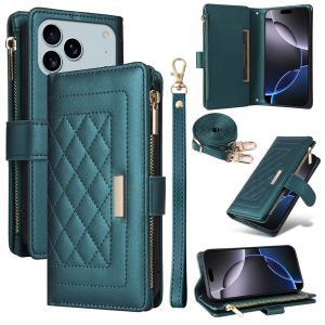 New Phone Case For iPhone 17 16 15 14 13 11 12 Pro Max iPhone 17 16 15 14 7 8 Plus SE 2022 Zipper Magnetic Fragrant Wind Leather Wallet Card Slot Flip Cover Casing