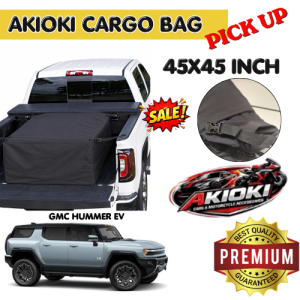 AKIOKI Pickup Cargo Bag for GMC HUMMER 45by45 Inch Heavy Duty Waterproof Truck Bed Cargo Storage with BAG