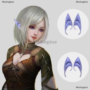 [COD] Modingdue Halloween Elf Ear Latex Cosplay Cute Vampire Queen Glitter Ear Jewelry Performance Live Broadcast Props Fairy Tale Costume Acces