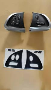 OnlyF U Black Interior Covers for Jaguar XF Steering Wheel Buttons Upgrade Repair Stickers for Jaguar XF Parts 2014 2015 Car Decorations M1Y4T