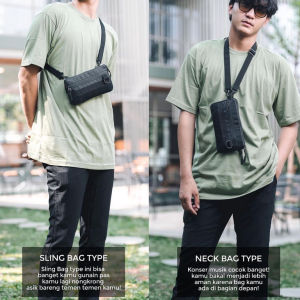 Tas HP Pria Wanita Anti Air Waterproof Tas Selempang Handphone Cowok Kekinian Premium Branded