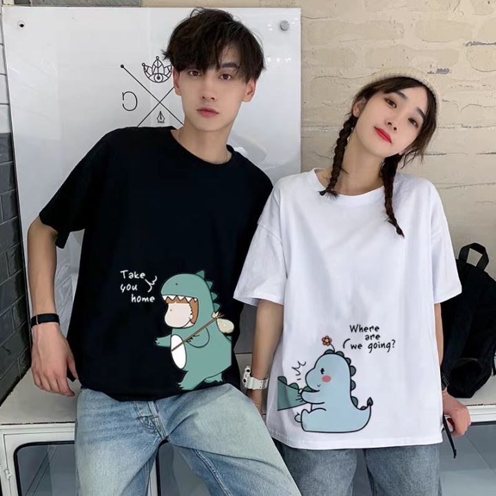 เสื้อยืด เสื้อโอเวอร์ไซส์ เสื้อคู่รัก [ราคาที่ลงขายคือราคาต่อตัว] เสื้อ ...