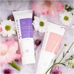 Moreskin Face Mask Blueberry - Masker NASA - Masker Yoghurt - Face Mask Blueberry - Masker Wajah - Masker Mencerahkan Wajah - Pencerah Wajah - Perawatan Wajah - Masker NASA - Moreskin BPOM - Masker BPOM - Kosmetik Herbal Online