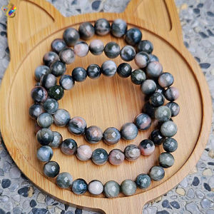 Collection Grade Rare Black Pink Rabbit Hair Rutilated Quartz Bracelet