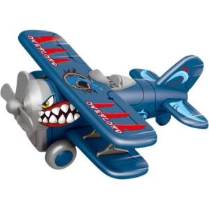 Large Shark Inertia Plane Toy DIY Assemble Push & Go Airplane Early Educational Puzzle Toy Kids Gift